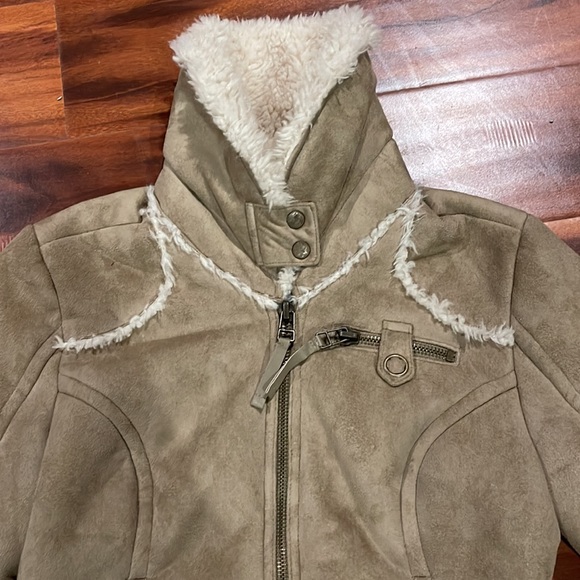 Guess Jeans Y2K Suede Fur Jacket M - Picture 5 of 5